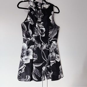 Keepsake The Label Black and White Floral Mini Dress